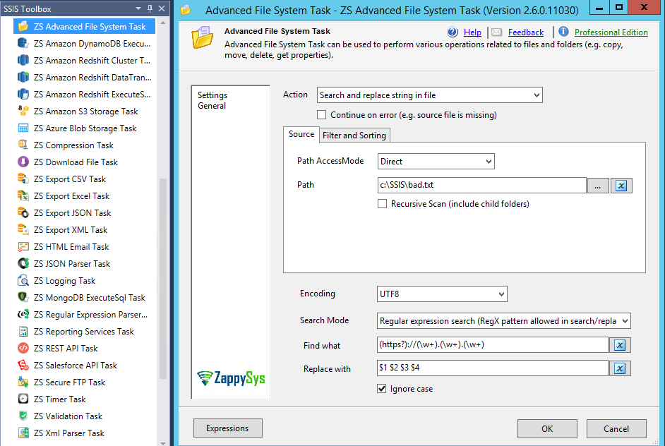 Ssis How To Search And Replace In A File Using Regular Expression 9128