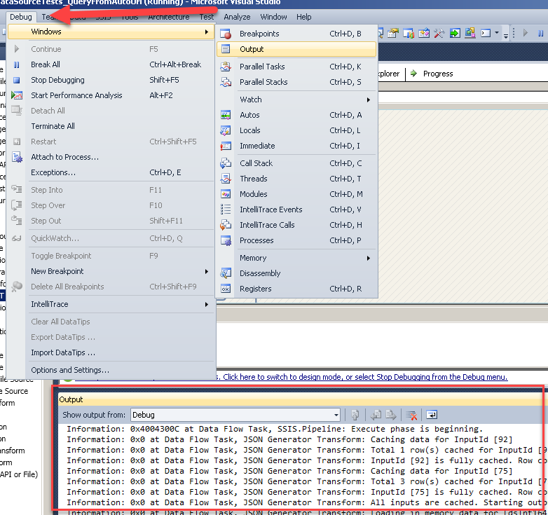 How to view SSIS Package execution log in Visual Studio / SSIS Catalog  Execution / Job Log – ZappySys Help Center