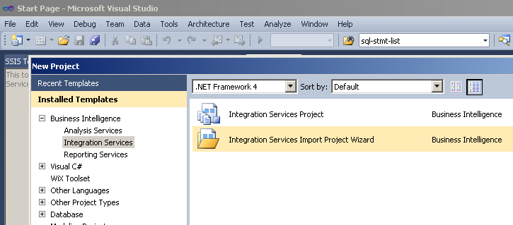 How to import SSIS Project from SSIS Server using Integration Services ...